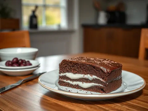 Russischer Zupfkuchen mit Kakaoteig und Quarkfüllung